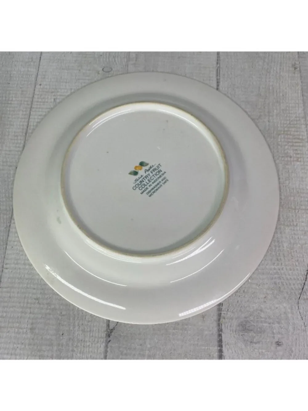 Vintage Julie Pople Avon COUNTRY FRUIT COLLECTION Porcelain Salad Plate Set 4